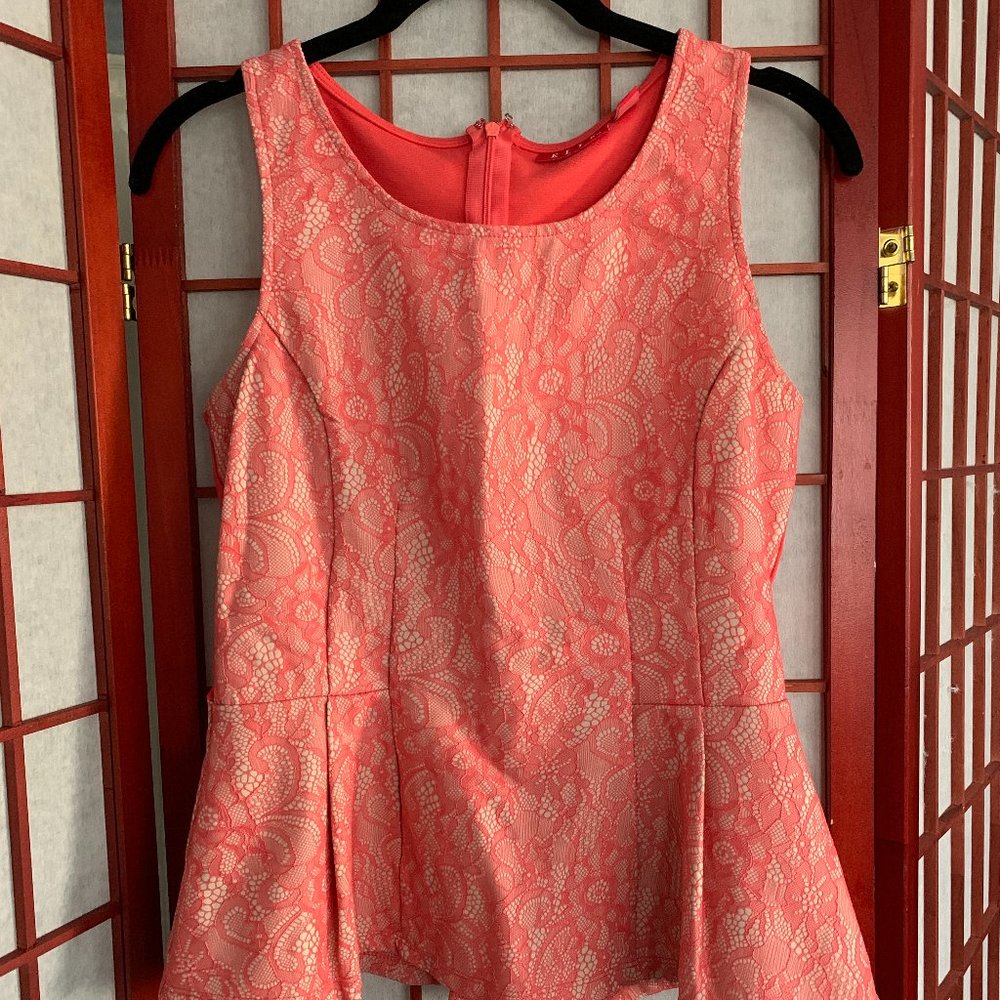 Lace peplum top